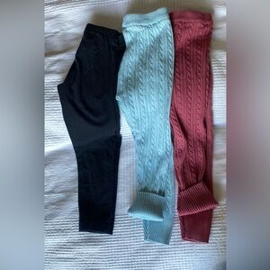 4T Leggings bundle - Blue, Black, Mauve. Old Navy and Joe Fresh bundle!! $5/pair